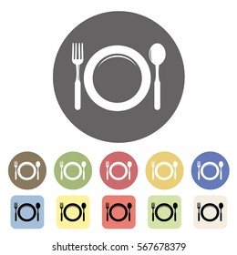 Meal icon set.Vector illustration
