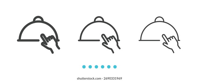 Icono de comida. Vector de icono de línea delgada