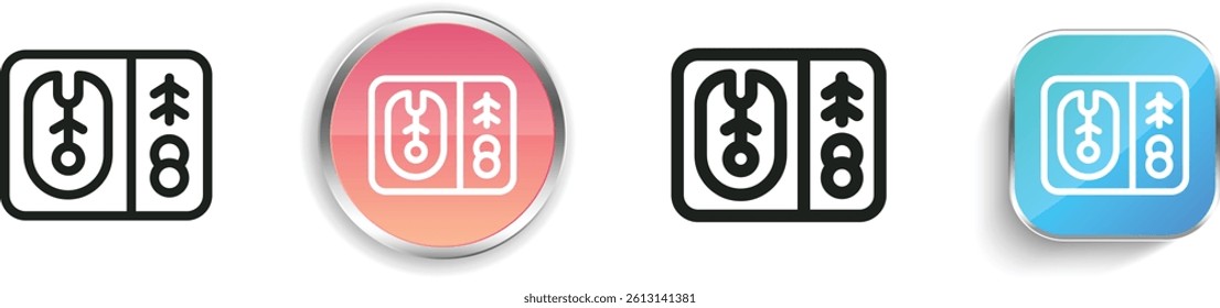 meal icon. Thin Linear, Regular and Button Style Design Isolated On White Background