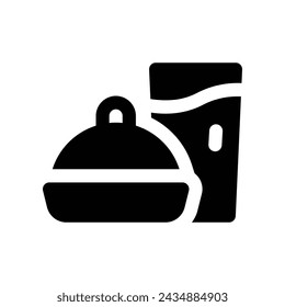 Speisesymbol. Vektor-Glyphensymbol für Ihre Website, Handy, Präsentation und Logo-Design.