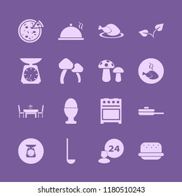 meal icon. meal vector icons set ladle spoon, room service, sprout and proper meal