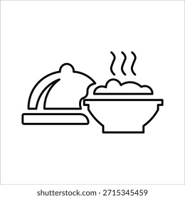 meal icons. simple line vector illustration