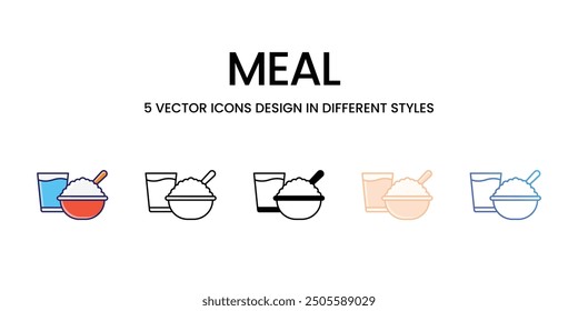 Iconos de comida conjunto de Vector ilustración de stock
