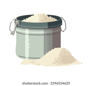 meal ingredients organic rice icon isolated