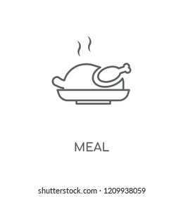 Meal linear icon. Meal concept stroke symbol design. Thin graphic elements vector illustration, outline pattern on a white background, eps 10.