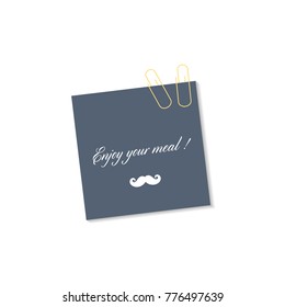 Meal logo .  Cook mustache