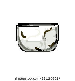 meal marble bowl game pixel art retro vector. bit meal marble bowl. old vintage illustration