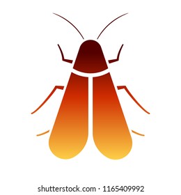 Mehlt die Mottensymbol. Clip-Art-Bild einzeln auf weißem Hintergrund