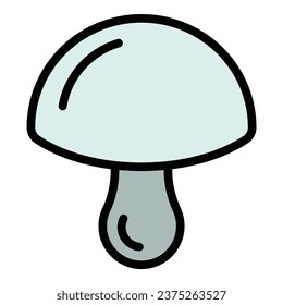 Meal mushroom icon outline vector. Food truffle. Morel fungi color flat