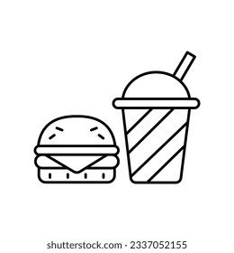 Meal Outline Vector Icon that can easily edit or modify


