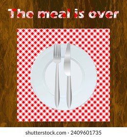 THE MEAL IS OVER dining etiquette. The language of the cutlery for start to eat