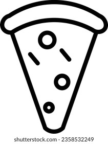 Meal Pizza Slice Outline Icon