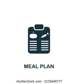 Meal Plan Icon. Monochrome Simple Icon For Templates, Web Design And Infographics