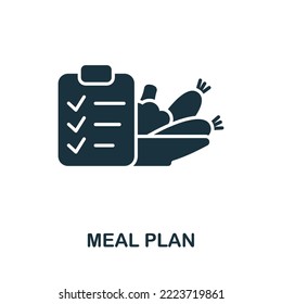 Meal Plan icon. Monochrome simple Detox Diet icon for templates, web design and infographics