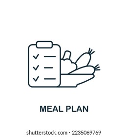 Meal Plan icon. Monochrome simple Detox Diet icon for templates, web design and infographics