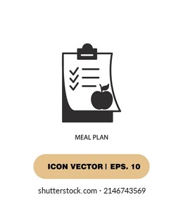 símbolo de iconos del plan de comidas elementos vectoriales para web infográfica