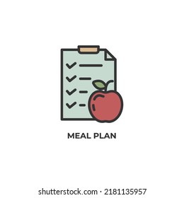 meal plan vector icon. Colorful flat design vector illustration. Vector graphics