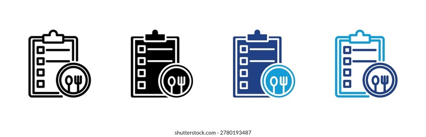 Meal Plan Web icon with multiple style collection