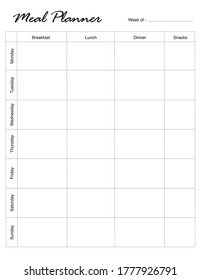 Meal Planner & Grocery List Printable