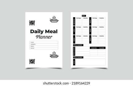 meal planner template and kdp interior