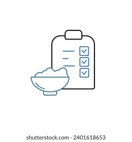 meal planning concept line icon. Simple element illustration. meal planning concept outline symbol design.