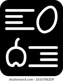 Meal Planning Glyph Vector Icon Design