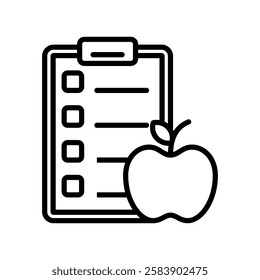 meal planning icon line vector illustration design template in trendy style