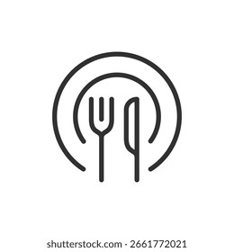 Meal planning icon, linear icon. Balanced nutrition and eating schedule. Line with editable stroke.