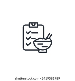 meal planning icon. vector.Editable stroke.linear style sign for use web design,logo.Symbol illustration.