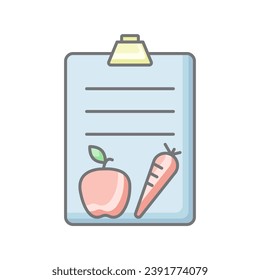 meal planning, meal prep,  icon  isolated on white background vector illustration Pixel perfect
