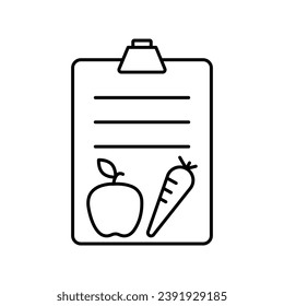 meal planning, meal prep,  icon  isolated on white background vector illustration Pixel perfect
