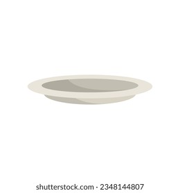Meal plate icon flat vector. Dinner plate. Food meal isolated