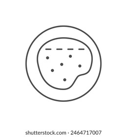 Symbol für die Verkleinerungslinie der Mahlzeit