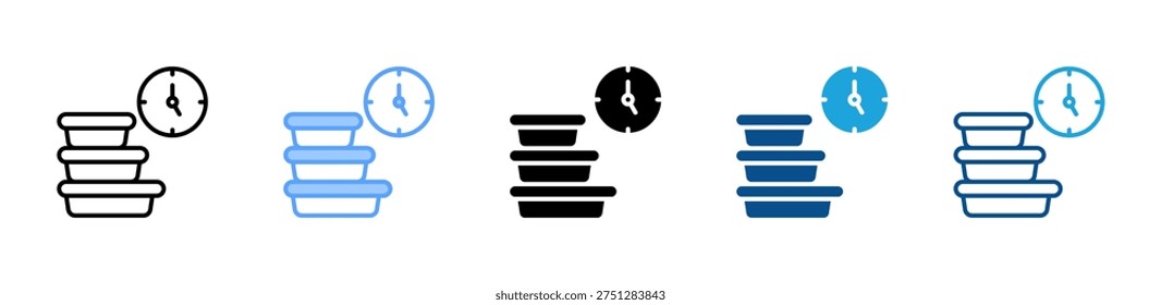Meal Prep icon multiple style and collection