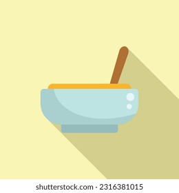 Meal product icon flat vector. School food. Tasty pack