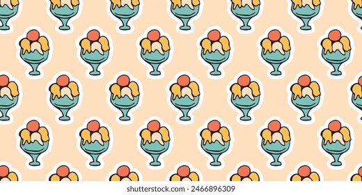 meal. products. a pineapple. strawberry. coconut. soda. frame. postcard. pattern. example. doodle. retro colors. ice cream. fruits. the pattern. seamless. seamless pattern.