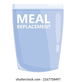 Vector de caricatura de icono de reemplazo de comidas. Jarabe vegan. Artificial alternativo