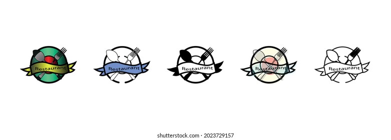 icono de tipo vectorial del restaurante de comidas