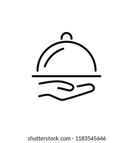 Meal Server Modern Simple Outline UI Vector Icon