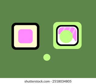 meal sushi plate illustration vector art