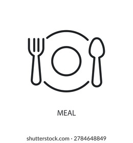 Meal thin line vector icons