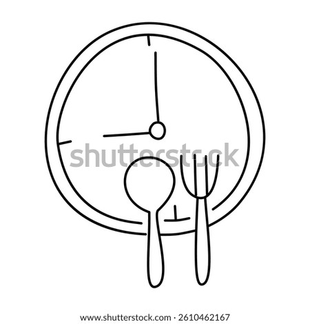 Meal time doodle. Isolated on white background