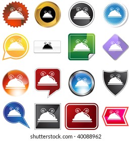 meal tray icon isolated on a white background.