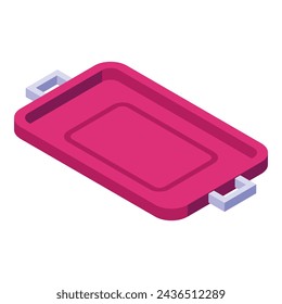 Meal tray icon isometric vector. Menu kitchen platter. Serving lunch dish holder