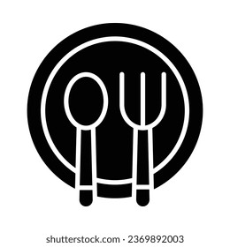 Meal Vector Glyph Icon For Personal And Commercial Use.
