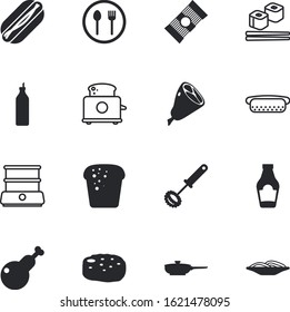 meal vector icon set such as: baguette, seafood, steaming, mixing, meatball, whisk, technique, lifestyle, whisking, cream, steam, salmon, christmas, pastry, frying, summer, loaf, cutlery, asian