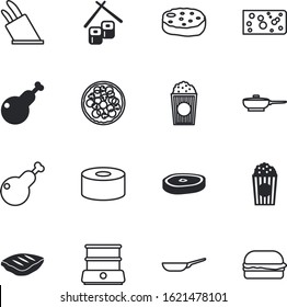 meal vector icon set such as: sharp, sushi, triangle, roquefort, element, knife, camping, shape, salad, unhealthy, cookery, hamburger, salami, eating, american, yummy, sandwich, calories, bean