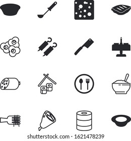 meal vector icon set such as: packaging, entertainment, tableware, roll, bone, bottle, oatmeal, movie, italy, milk, holding, tool, cinema, seaweed, types, place, marinated, nature, ladle, cheese, pop