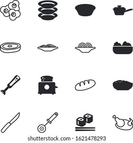 meal vector icon set such as: wheat, danger, cookery, web, popcorn, green, pan, plates, chop, holiday, single, spatula, appliance, baguette, cinema, loaf, holding, cutting, dishware, ham, bag, shop