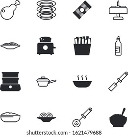 meal vector icon set such as: wheat, frying, bread, american, health, dry, modern, well, wash, soup, comfortable, romantic, mustard, steam, technique, tableware, drink, appliances, graphic, meat, box